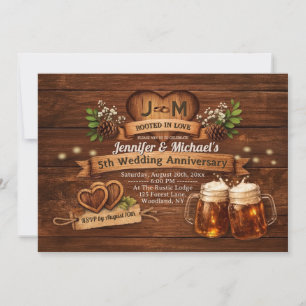 5th Wood Wedding Anniversary We Still Do Photo Invitation