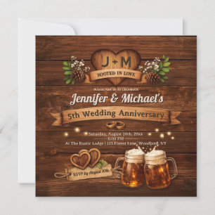 5th Wood Wedding Anniversary We Still Do Photo Invitation
