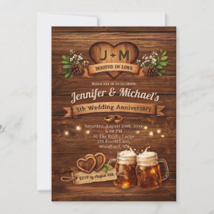 5th Wood Wedding Anniversary We Still Do Photo Invitation