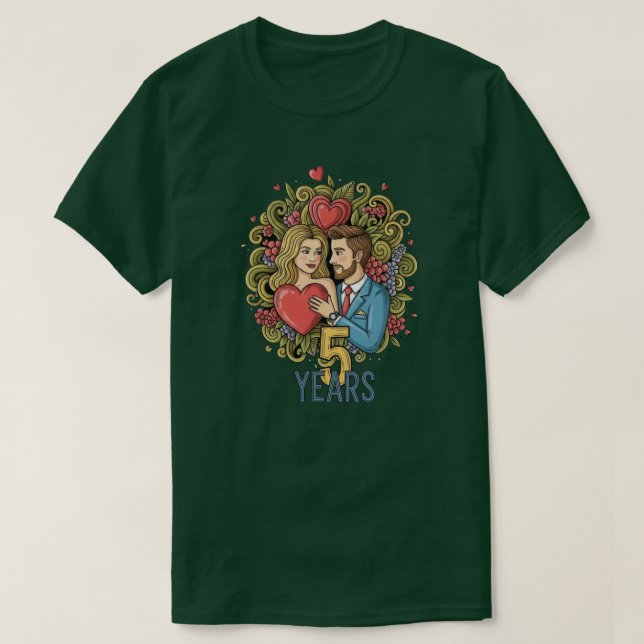 5th Year Anniversary  T-Shirt (Design Front)
