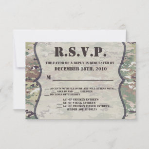 5x3.5 R.S.V.P. Card Army Air Force  OCP Camo Unifo