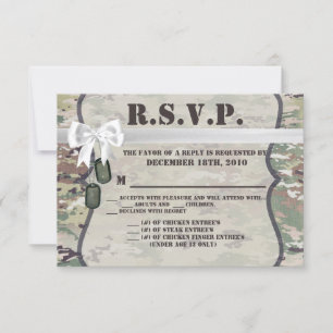 5x3.5 R.S.V.P. Card Army Air Force  OCP Camo Unifo