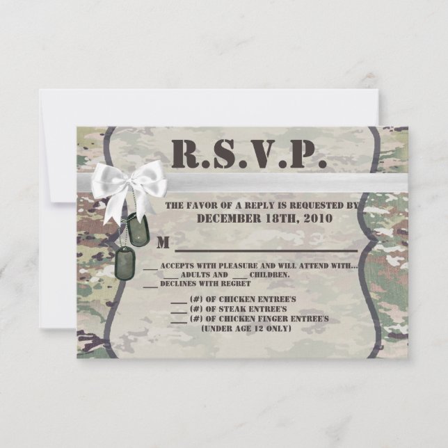 5x3.5 R.S.V.P. Force aérienne de l'armée de carte  (Devant)