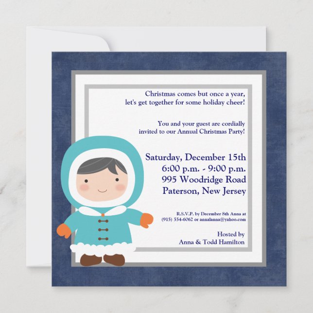 5x5 Christmas kids Invitation (Front)