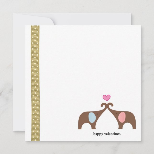 5x5 Elephant Love Card (Front)