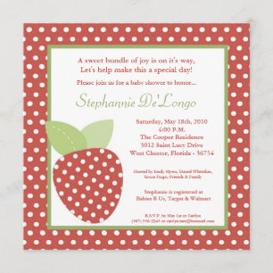 5x5 Farm Strawberry Fruit Baby Shower Invitation