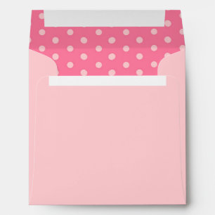 5x5 Light Pink Envelope with Pink Polka Dots