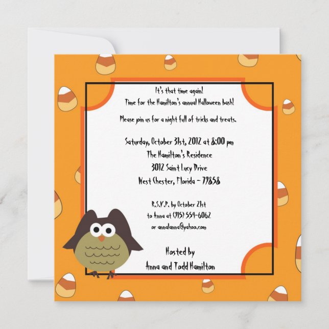 5x5 Spooky Fun Halloween Party Invitation (Front)