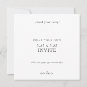 5x5 Square Invite: Upload Your Own Invitation