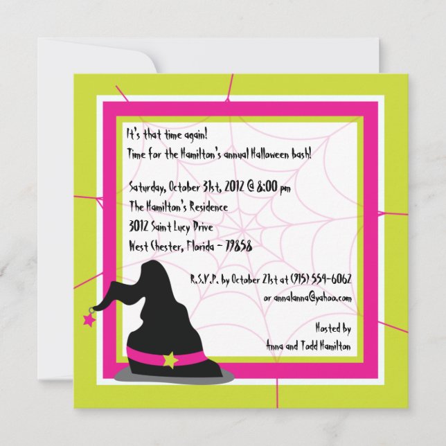 5x5 Witchays Halloween Party Invitation (Devant)