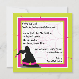 5x5 Witchy Ways Halloween Party Invitation