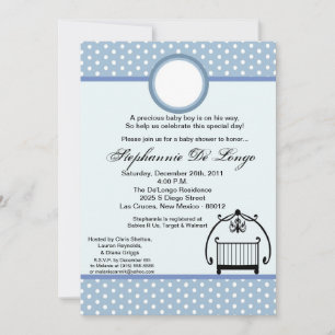 5x7 Baby Boy Shower Invitation