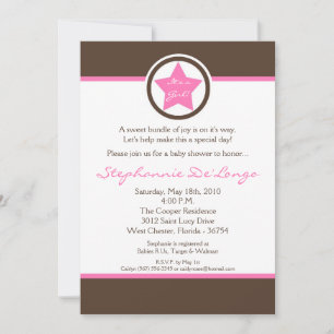 5x7 Baby shower rock rock léger Invitation