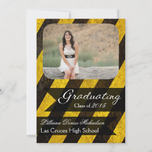 5x7 Bio Hazard Crime Scene Tap Senior Announcement