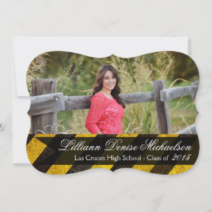 5x7 Bio Hazard Crime Scene Tap Senior Announcement