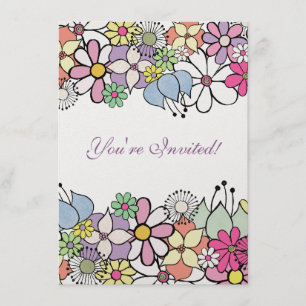 5x7 Blossoms Lumineux Vides Remplis En Invitation