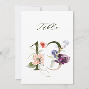 5x7 Botanical Floral Number 13, Table Number