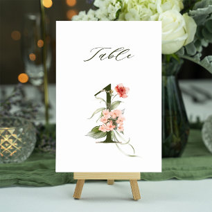 5x7 Botanical Floral Number 1, Table Number 