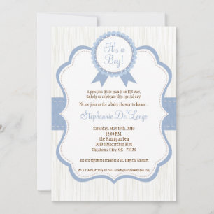 5x7 Boy Blue C'est une invitation pour Baby shower
