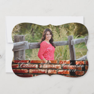 5x7 Brick Wall Grunge Building Senior Announcement