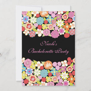 5x7 Bright Floral Bachelorette Party Invitation