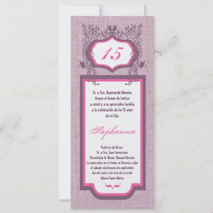 5x7 Butterfly Quinceanera Invitation d'anniversair