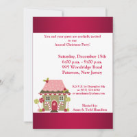 5x7 Candy Land House Invitation