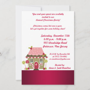 5x7 Candy Land House Invitation