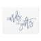 5X7 Cards & Gifts Sign-Brush Script (Dusty Blue)