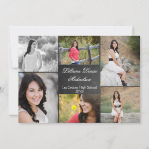 5x7 Chalkboard Black Board Senior Announcement