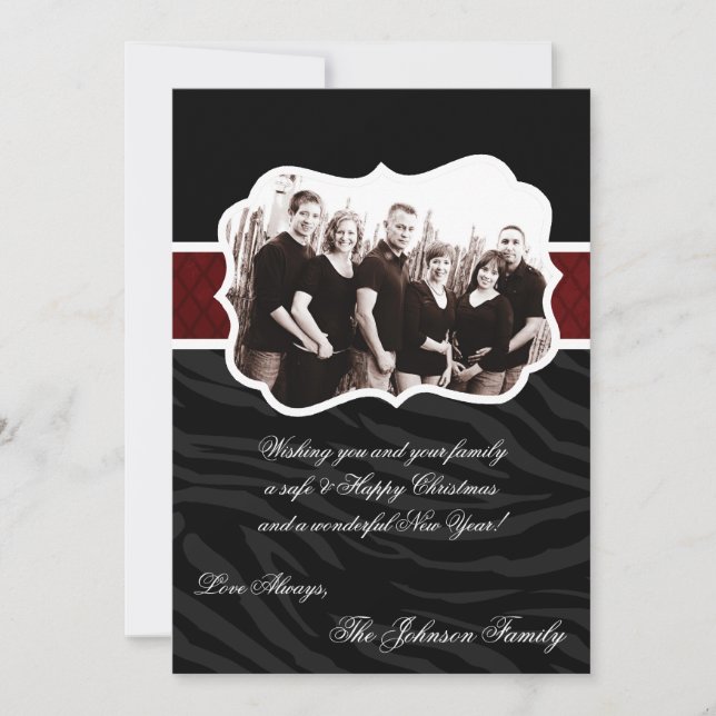 5x7 Christmas XMAS Happy Holiday PHOTO Card (Front)