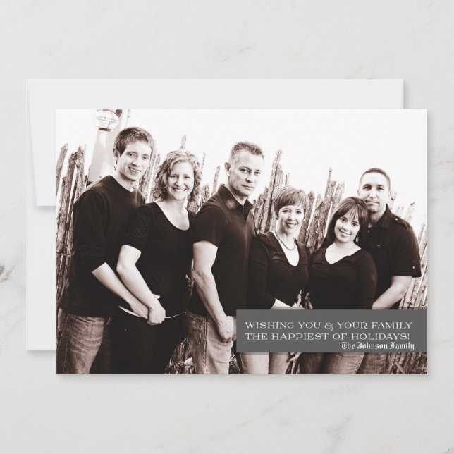 5x7 Christmas XMAS Happy Holiday PHOTO Card (Front)