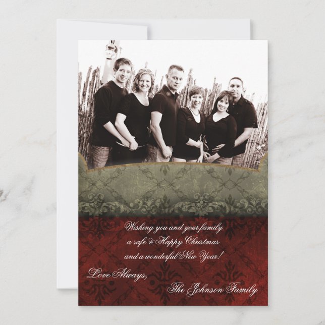 5x7 Christmas XMAS Happy Holiday PHOTO Card (Front)