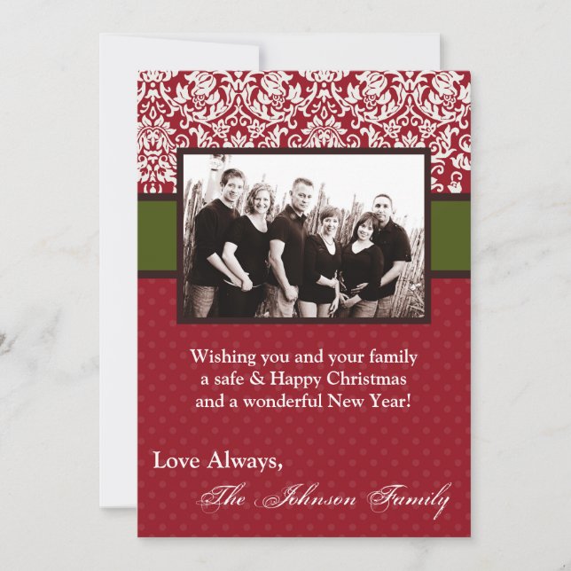 5x7 Christmas XMAS Happy Holiday PHOTO Card (Front)