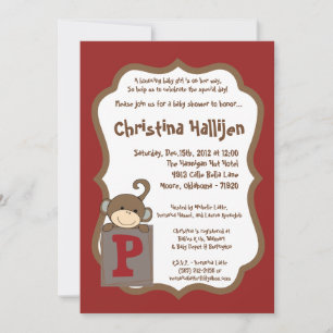 5x7 Cocalo Buttons Baby Shower Invitation