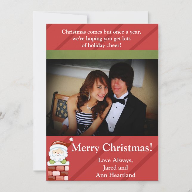 5x7 Coming Down the Chimney Invitation (Front)