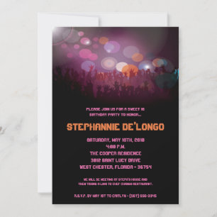 5x7 Concert Band Aren Sweet 16 Birthday Invitation