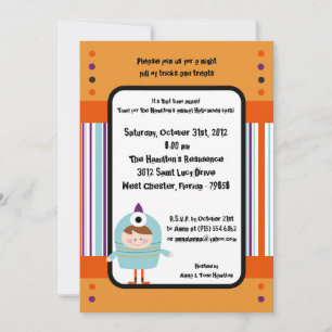 5x7 Costume Party Halloween Invitation
