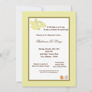 5x7 Dinosaur Baby Shower Invitation