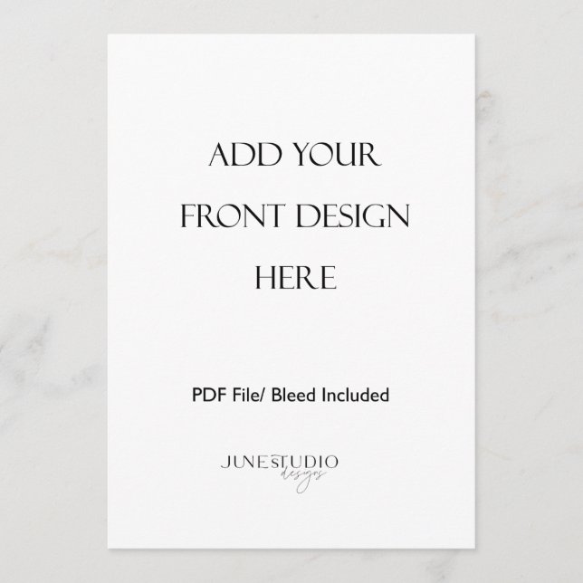 5x7" Double Sided Menu Card Print (Front)