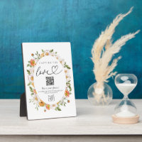 5x7 Easel photo share QR code reception sign