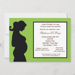 5x7 Electric Green Baby Shower Invitation