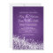5x7 Elegant Wedding Sparkling Wave Purple