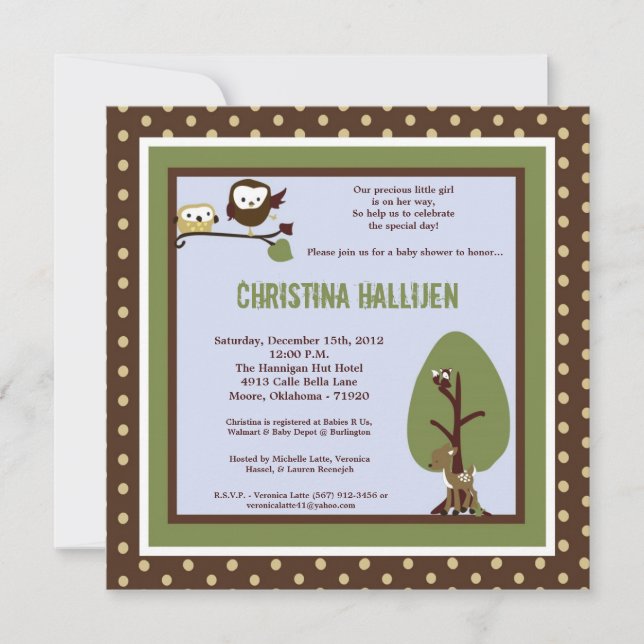 5x7 Enchanted Hollow Baby Shower Invitation (Front)