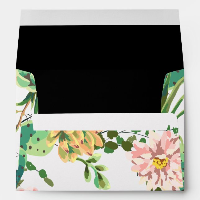 5x7 Envelope Bohemian Cactus Succulents Dessert Ca (Back (Bottom))