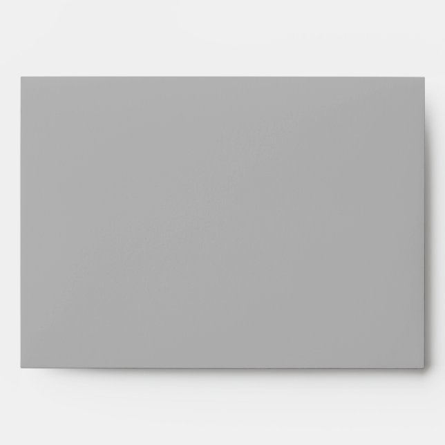 5x7 Envelope Grey Silver Outside Neon Green Inside (Front)