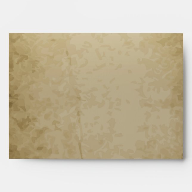 5x7  Envelope Option 1 Vintage Brown Damask (Front)