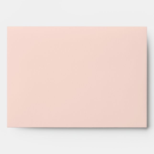 5x7  Envelope Option 2 Pink/Peach Rose with Leaves (Front)