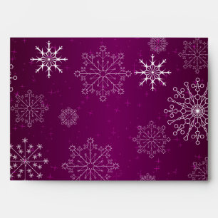 5x7 Envelope Option 2 Purple Stars and Snowflakes