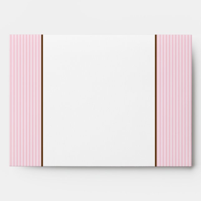 5x7  Envelope Option 3 Birdcage/Pink Stripes cage (Front)